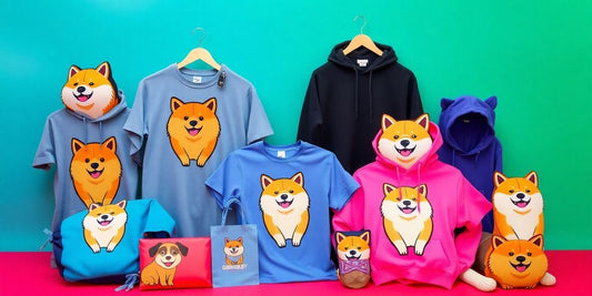 Trendy Doge merchandise including apparel and accessories.