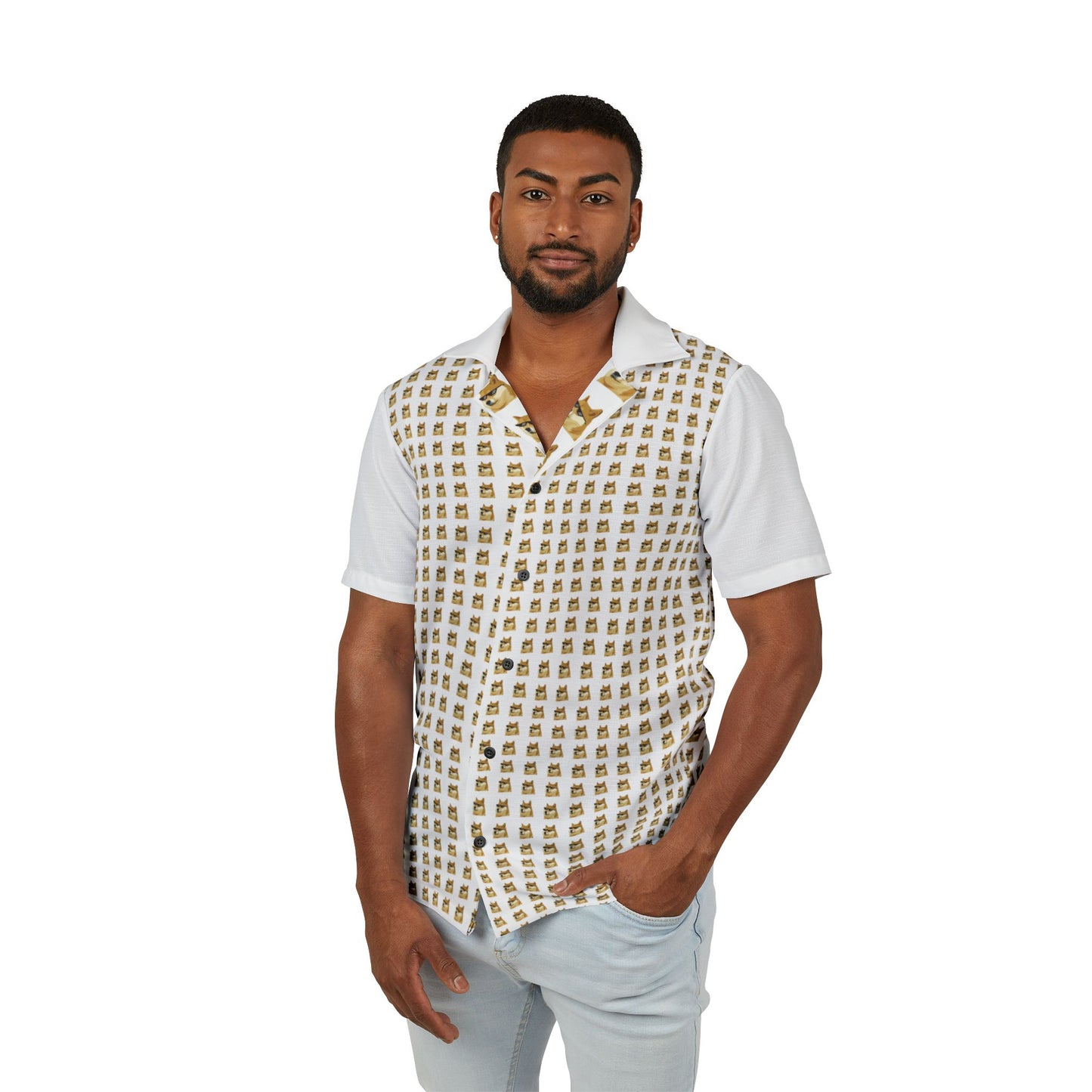 DOGE Men's Hawaiian Camp Shirt