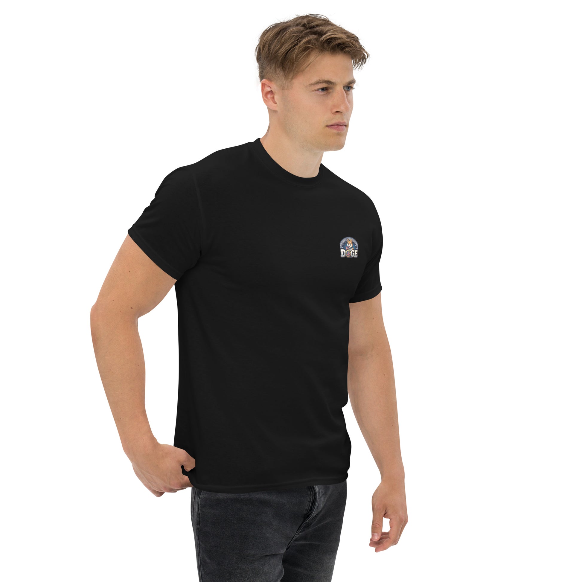 DOGE black t-shirt white