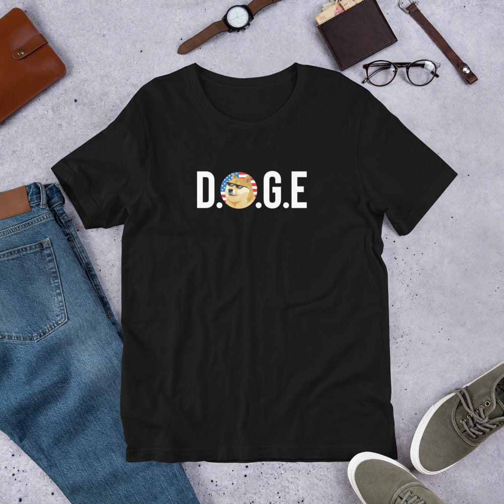 Doge Tee, Doge T-shirt, Doge shirt featuring Department of Government Efficiency (D.O.G.E.)